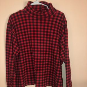 Red&Black Plaid Turtleneck
